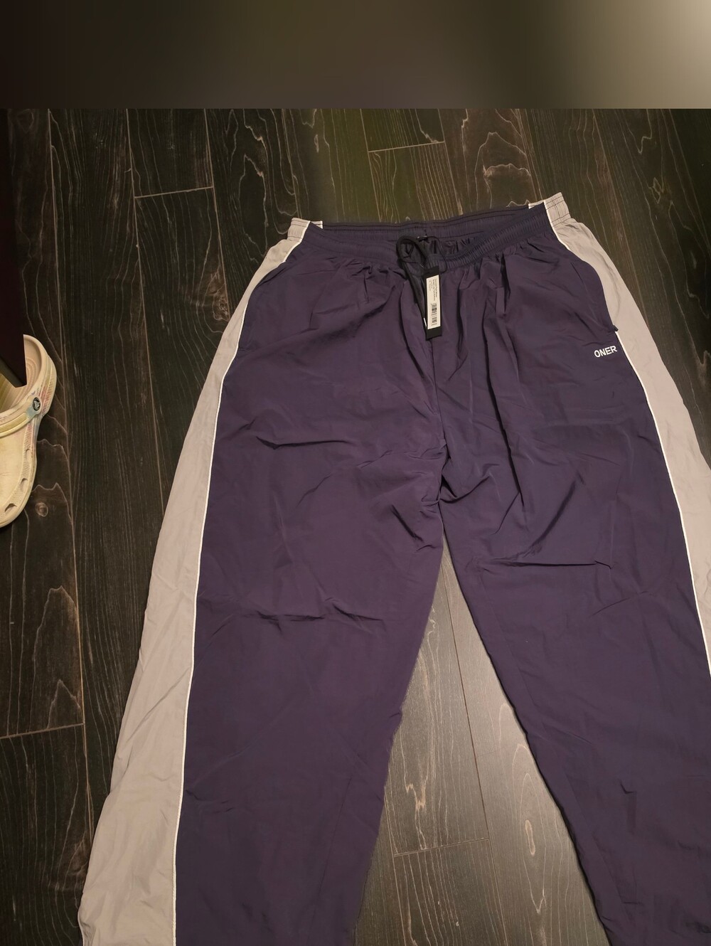 Oner Navy Blue Track Pants with Light Gray Side Panels